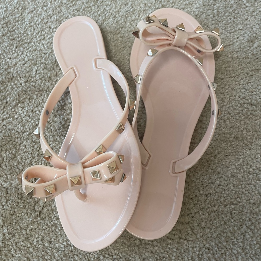 Blush colored sandals
